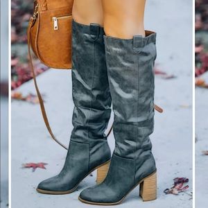 Box Included - Vici Charcoal Knee High Boots